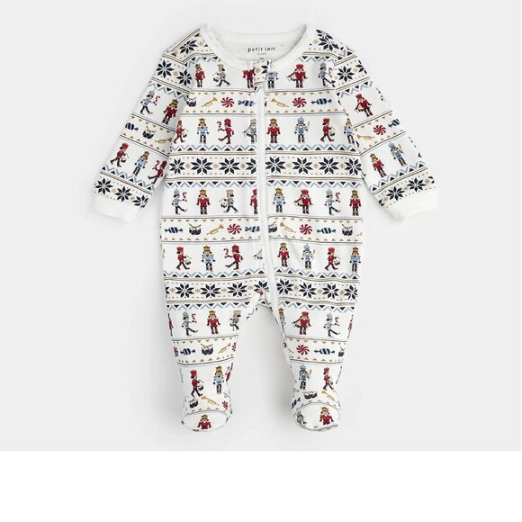 Petit Lem Nutcracker Fair Isle Print Baby Sleeper 24M - Picture 1 of 5